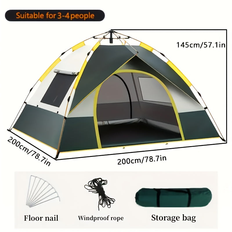 Automatic Camping Tent for 6 People Waterproof UV Protection Mosquito Proof Beach Park