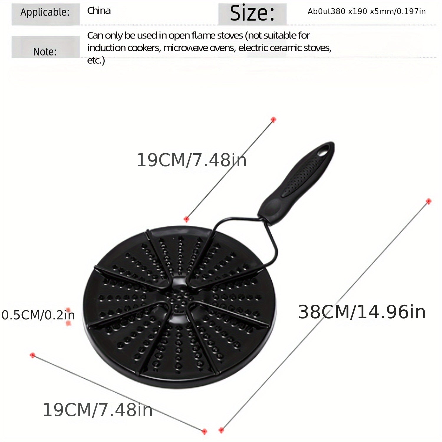 1-dona temir issiqlik tarqatuvchi plita, issiqlikni bir xil taqsimlaydi, olovli gaz pechida qaynatish halqasi shisha pech konvertori, qahva va sut tayyorlash uchun.