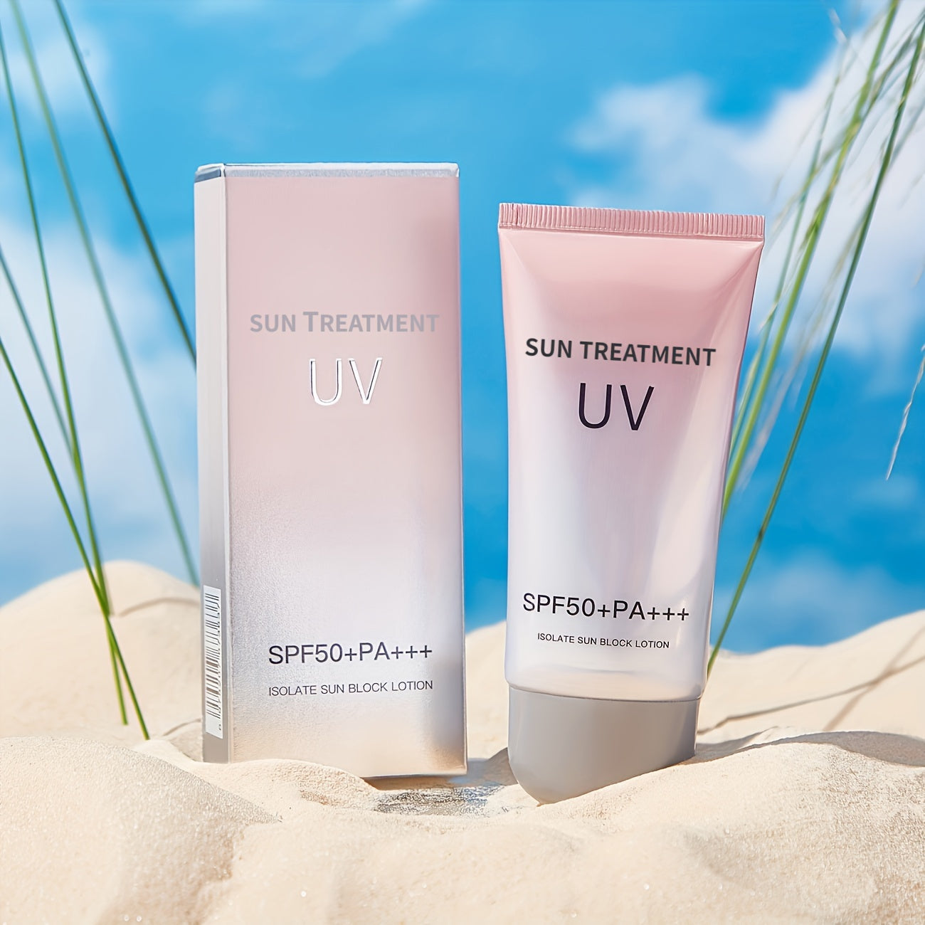 Unisex Sunscreen Cream 60ml SPF50+ PA+++ Moisturizing Non-Greasy UV Protection