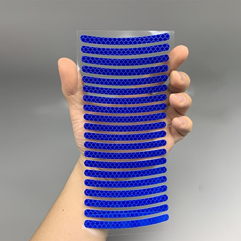 20 Pieces Blue Reflective Wheel Strips for Vehicles