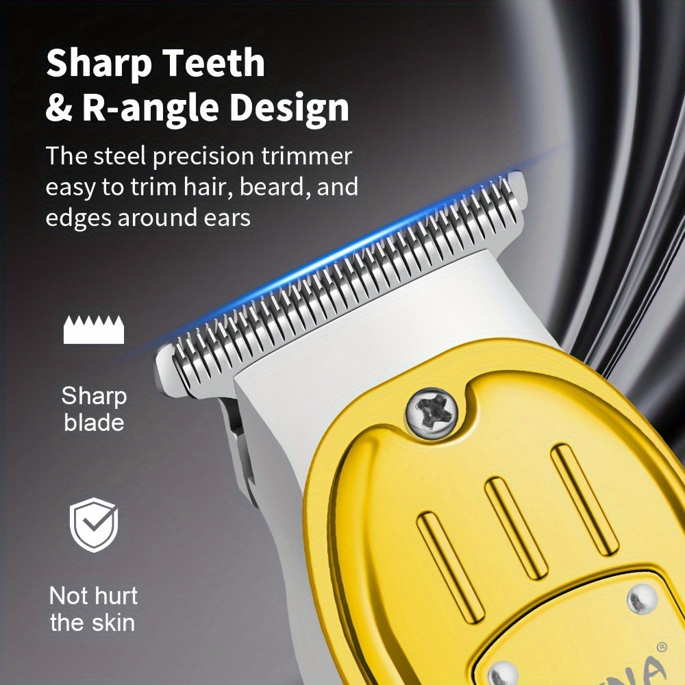 3-piece Grooming Kit with LED Display Hair Clipper Trimmer Shaver Rechargeable Adjustable Blade