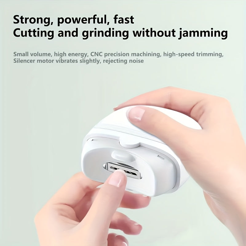 Electric Nail Clippers for Adults USB Rechargeable Manicure Tool with Lithium Battery