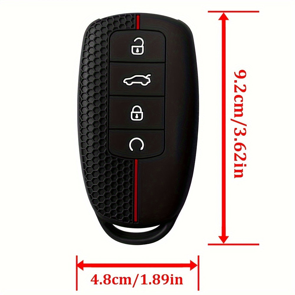 Silicone Car Key Fob Cover Honeycomb Shockproof Durable Remote Protector