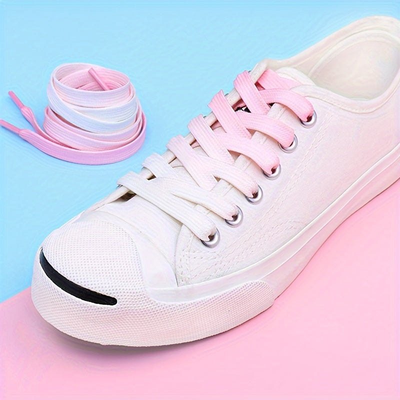 Vibrant Gradient Color Shoelaces Polyester Multicolor for Sneakers Casual Shoes