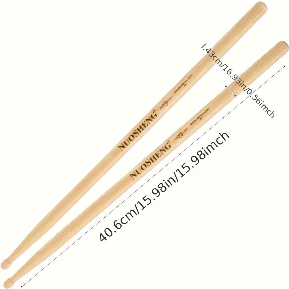Premium Maple Wood 5A Drumsticks for Adult Jazz and Snare Drums Pair