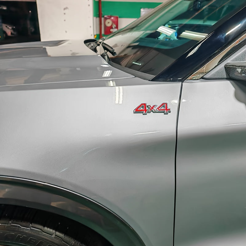 3D металлический значок автомобиля 4X4 водонепроницаемый, устойчивый к выцветанию, легко клеится