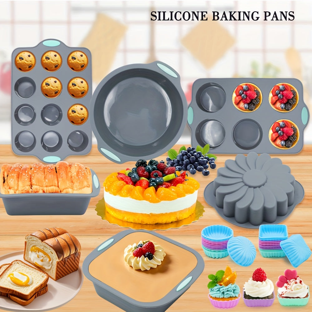 30/4pcs Small Baking Pan Set Non-Stick Cake Mould Baking Cups for Kitchen Baking