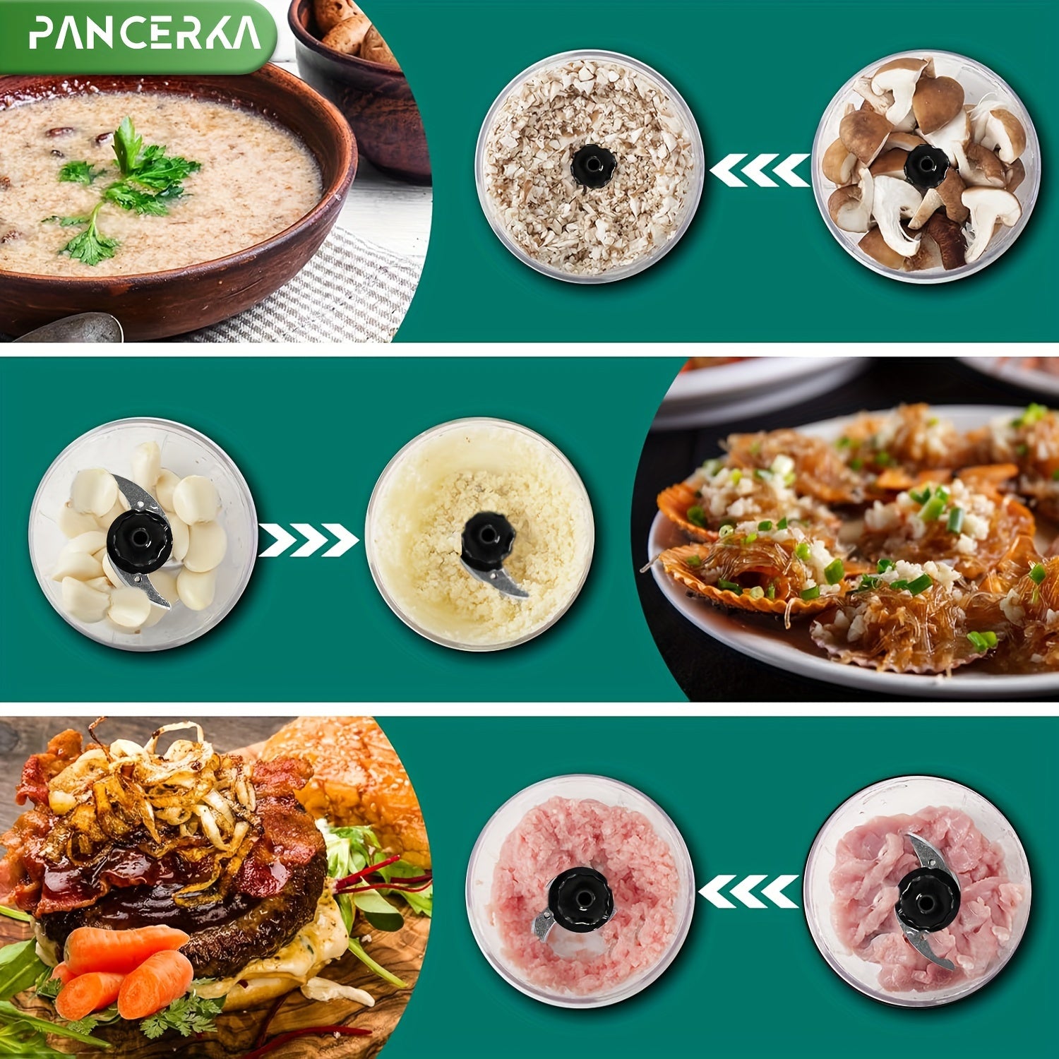 Electric Vegetable Chopper Food Processor 3 Cup 20000 RPM Black EU Plug