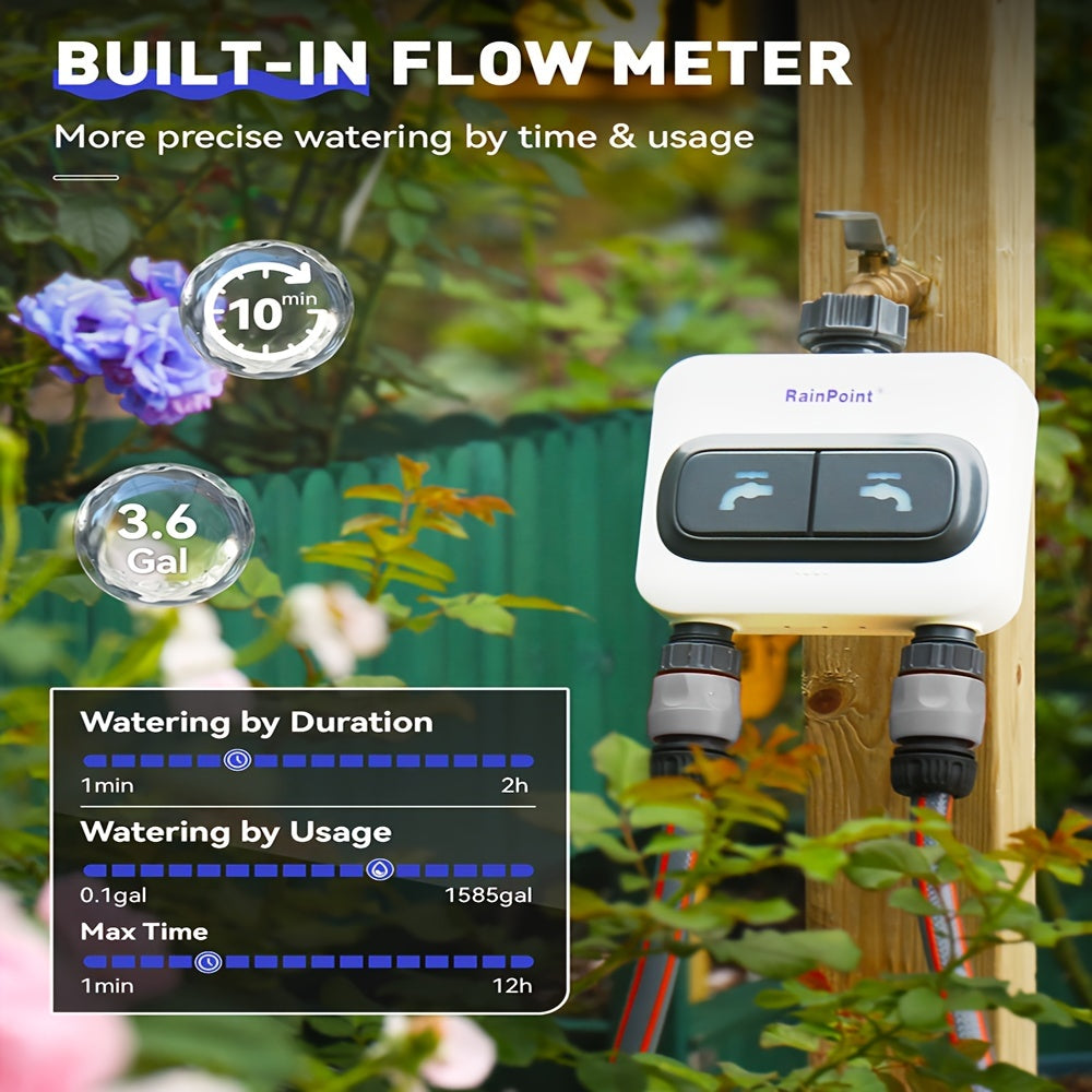 Smart WiFi Watering Timer for Garden Drip and Sprinklers 3/4 Inch EU Connector