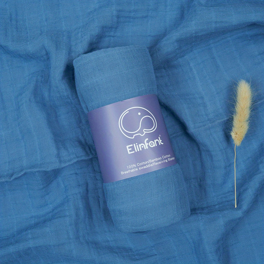 Muslin Swaddle Blanket for Newborns and Babies Solid Color Cotton Multi-Functional Wrap Towel