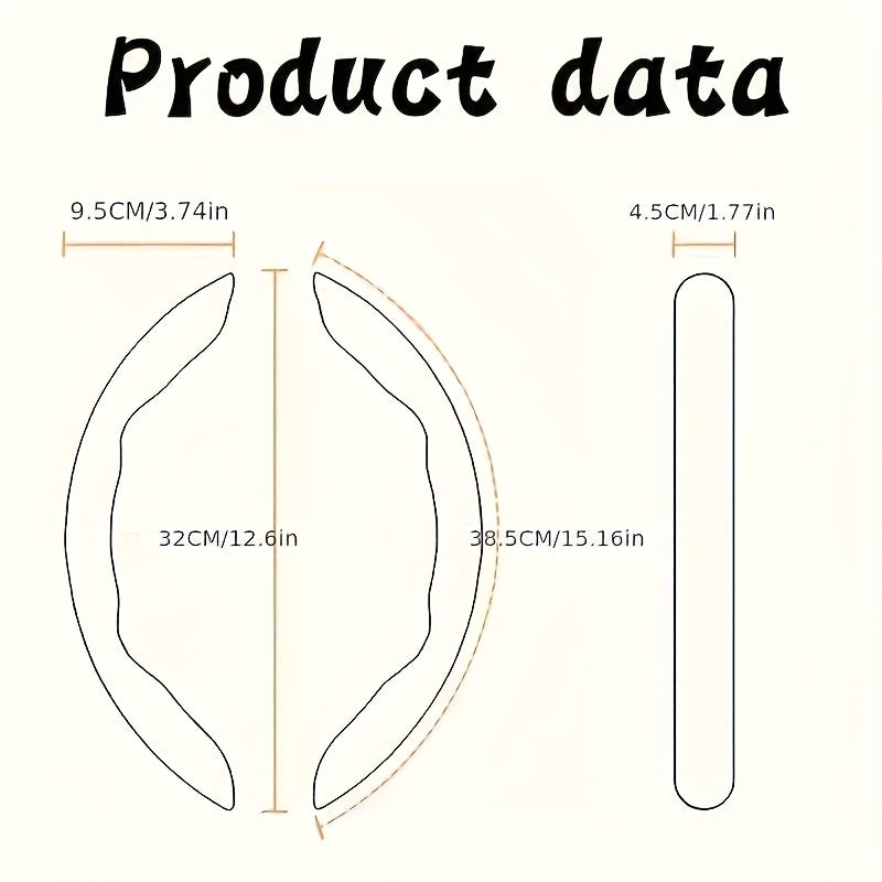 3 Pieces Carbon Fiber Steering Wheel Covers Faux Leather All-Season Car Accessories