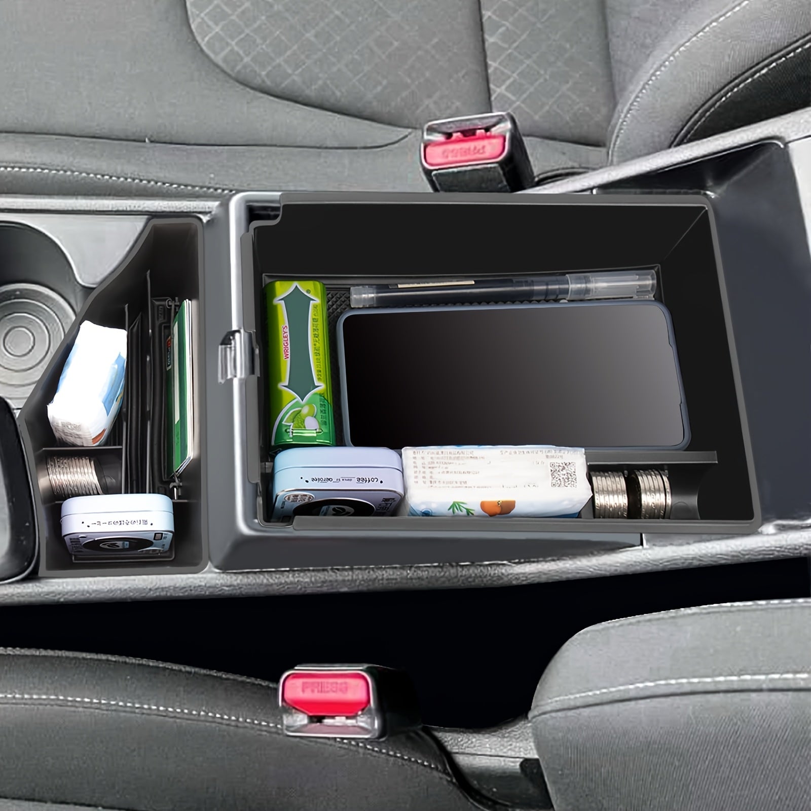 Car Interior Center Console Organizer Storage Tray for Hybrid Models