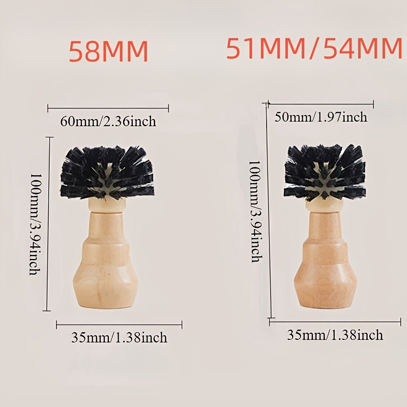 Espresso Coffee Tamper Cleaning Brush Wooden Handle Barista Tool for 51mm 54mm 58mm