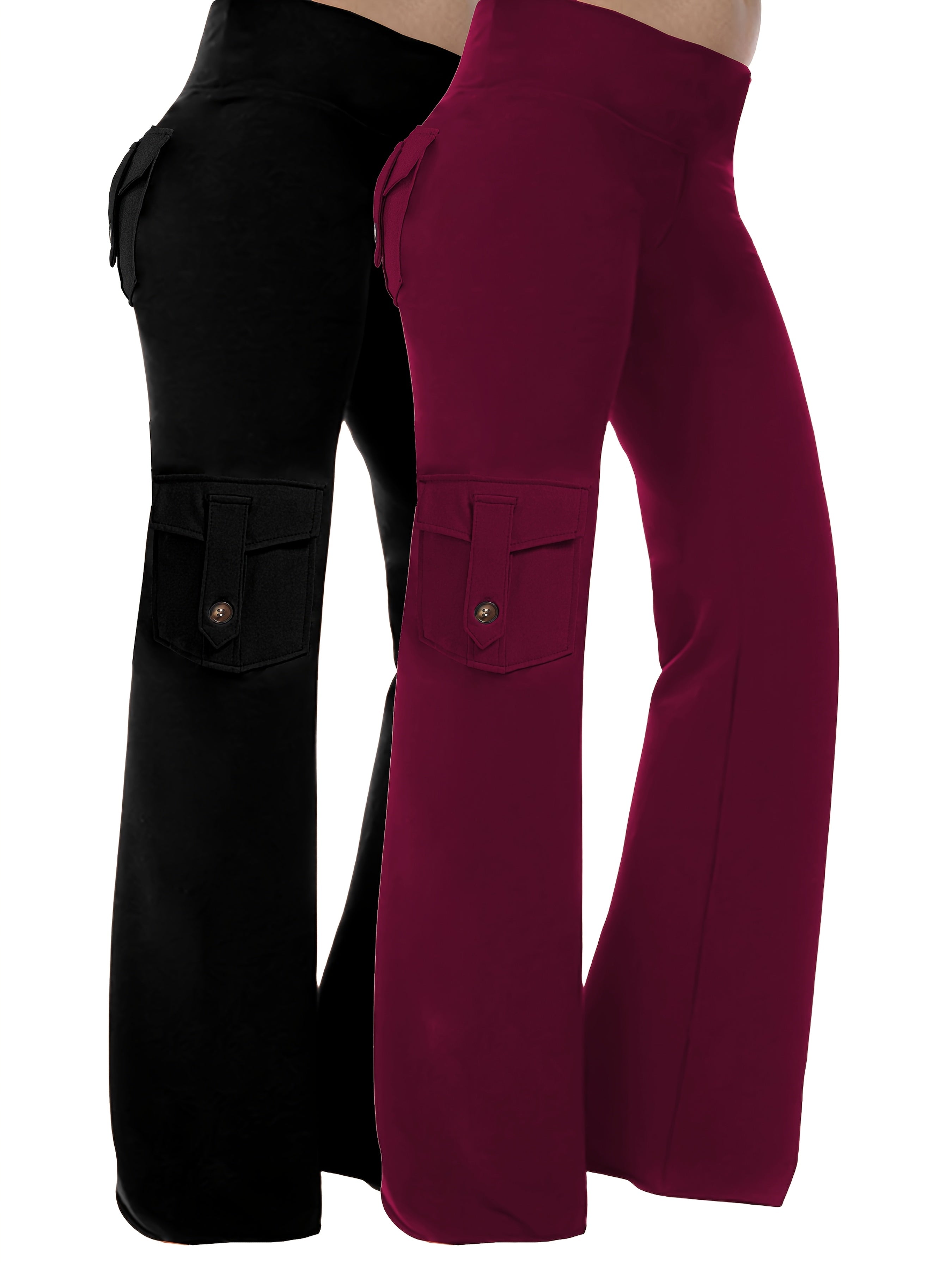 Women Plus Size Wide-Leg Yoga Pants High Waist Loose Sports Pants