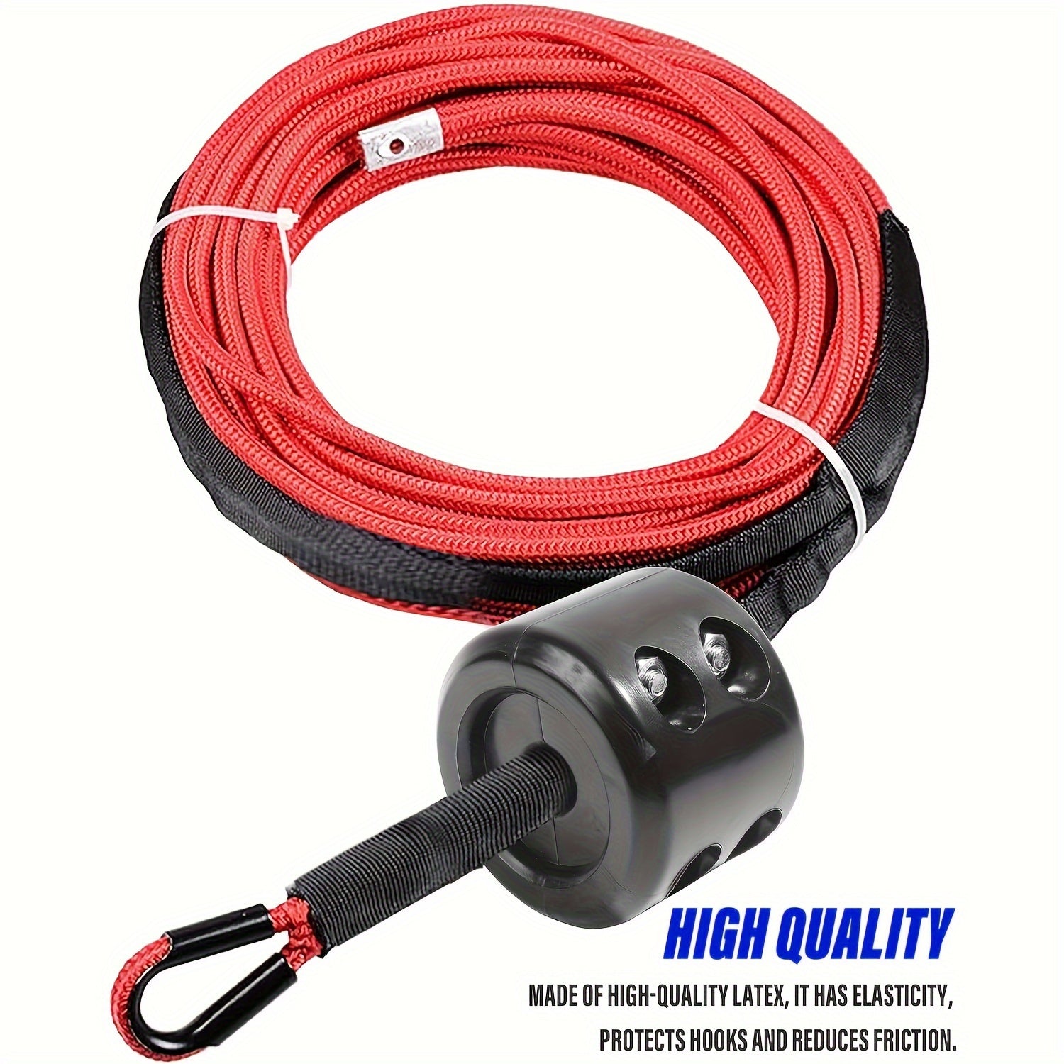 Rubber Winch Stopper Cable Hook Line Saver with Stainless Steel Screws