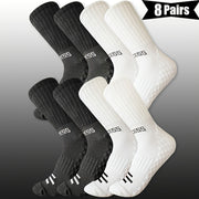 Men's Long Socks 8 Pairs Autumn Winter Thick Towel Bottom Sweat-Absorbing Knit