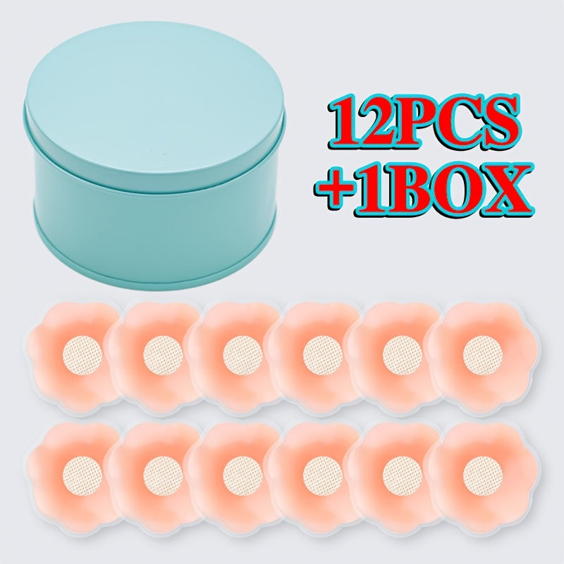 22pcs Silicone Nipple Covers Strapless Reusable Self-Adhesive Breast Pasties for Women
