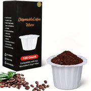 Bulk Pack of Wooden K-Cup Coffee Filters Reusable Disposable for Single Cup Brewing