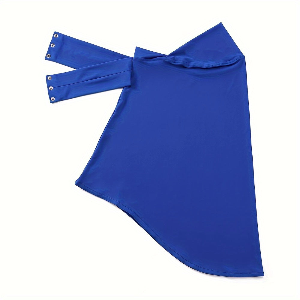 Women's Quick Dry Sports Hijab with Tie Band and Button Closure for Fitness Outdoor Activities