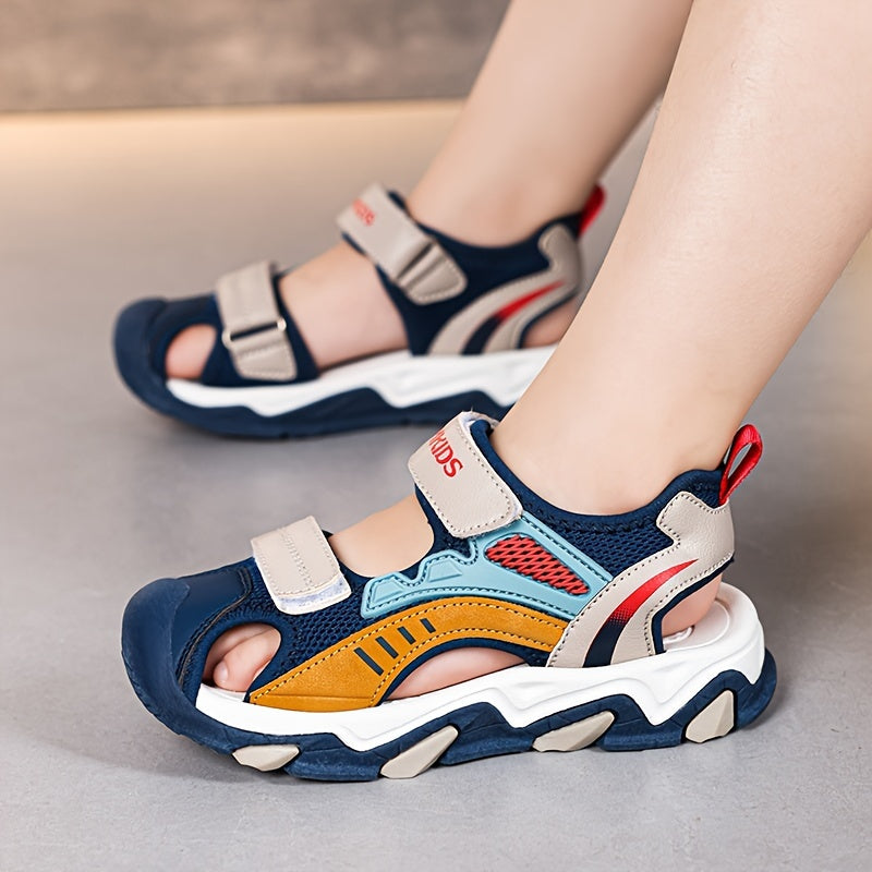 Boys Breathable Close-Toe Sandals Lightweight Non-Slip Outdoor Summer Shoes