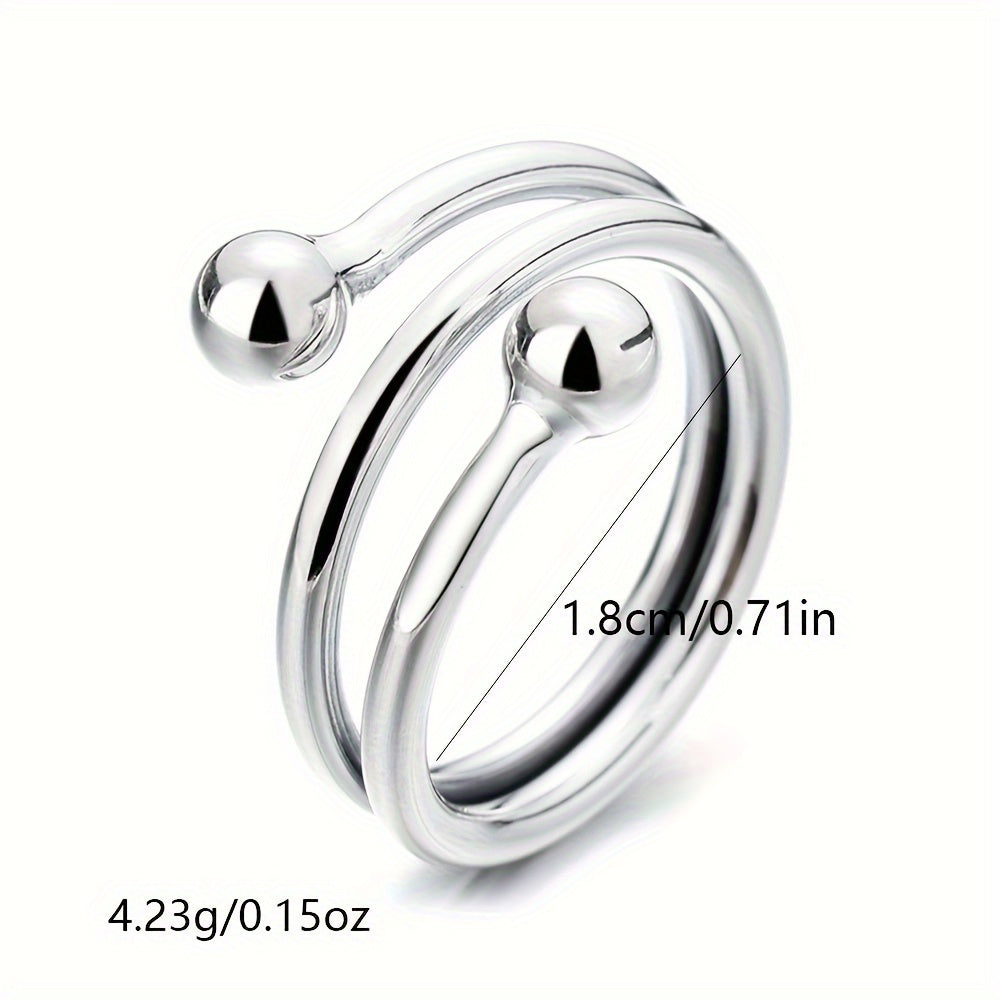 Sterling Silver Geometric Ring for Women, Elegant, Versatile Jewelry