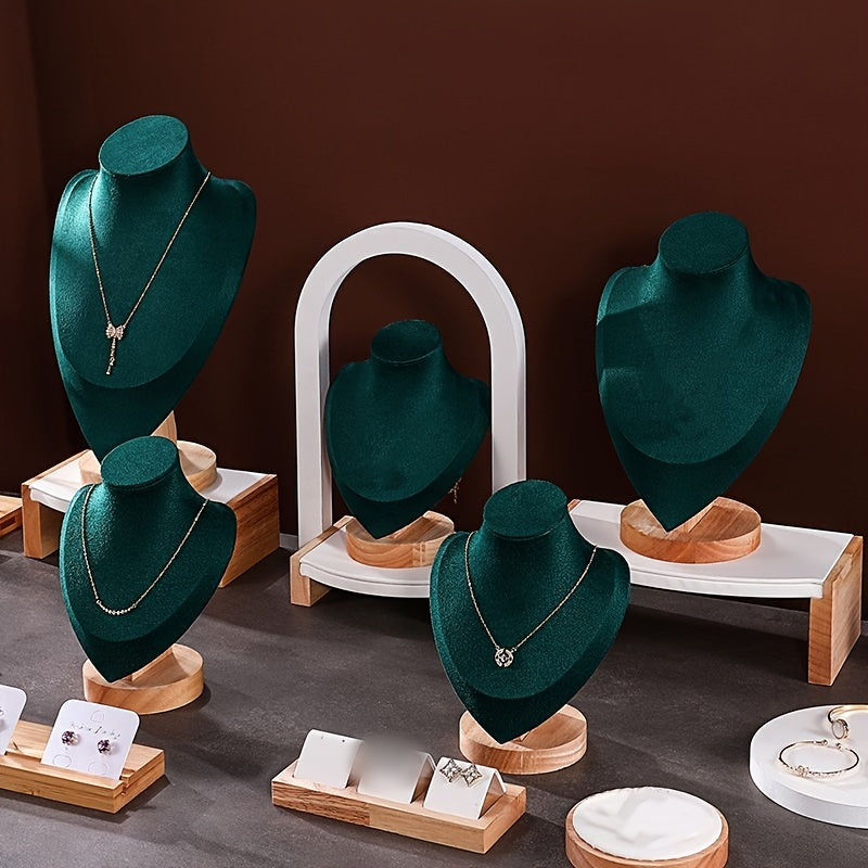 Perchero de joyería de madera en forma de corazón para collares, organizador de exhibición, 1 pieza