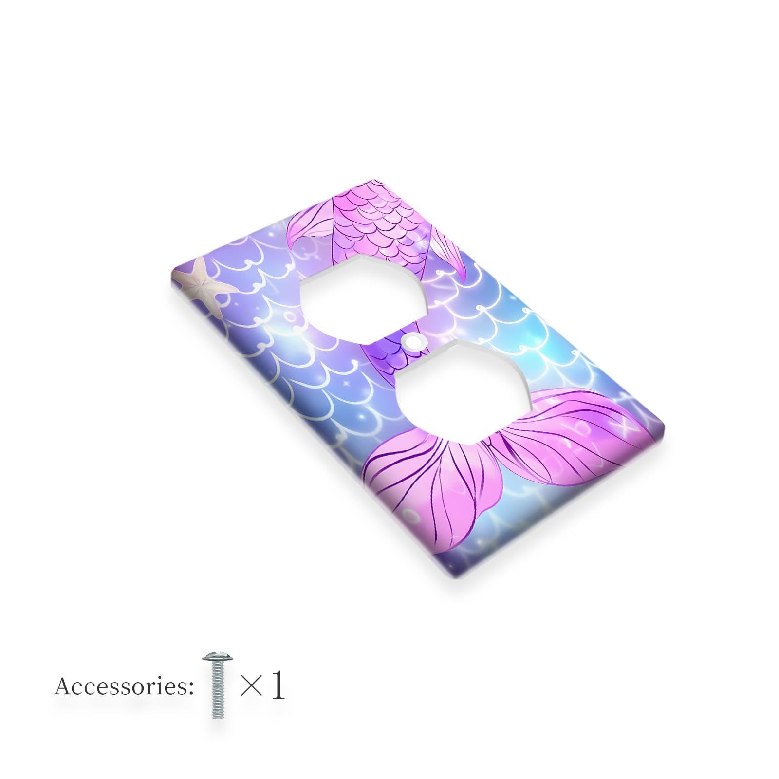 Mermaid-Inspired Wall Plate Cover for Home and Office Easy to Install in Bedrooms Kitchens Bathrooms