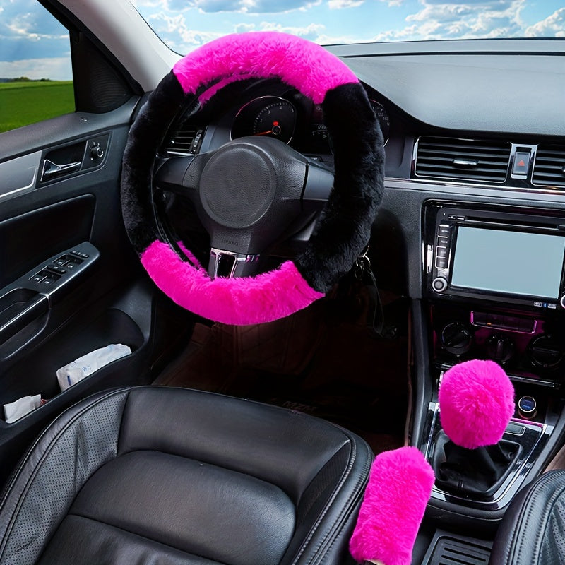 Ayollar uchun qishki jun mo'ynali rul boshqich qo'lqoplari va uzatish qutisi to'plami