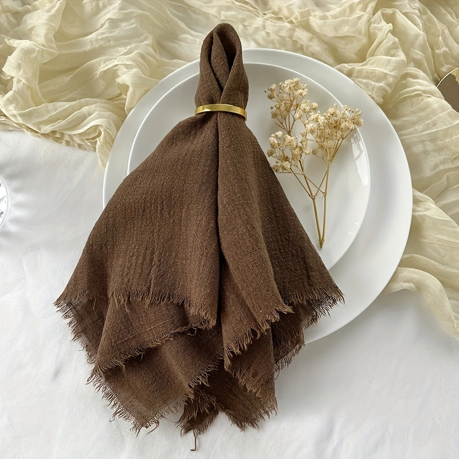 50-Pack Cotton Square Napkins for Weddings Dinners Cafes and Parties 32cm x 32cm