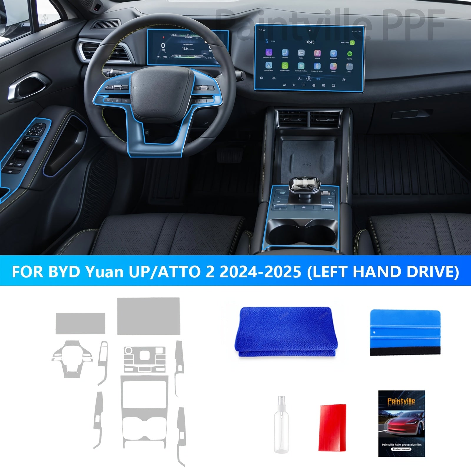 Glossy TPU Navigation Display Film for Car Interior Scratch-Resistant Easy to Install