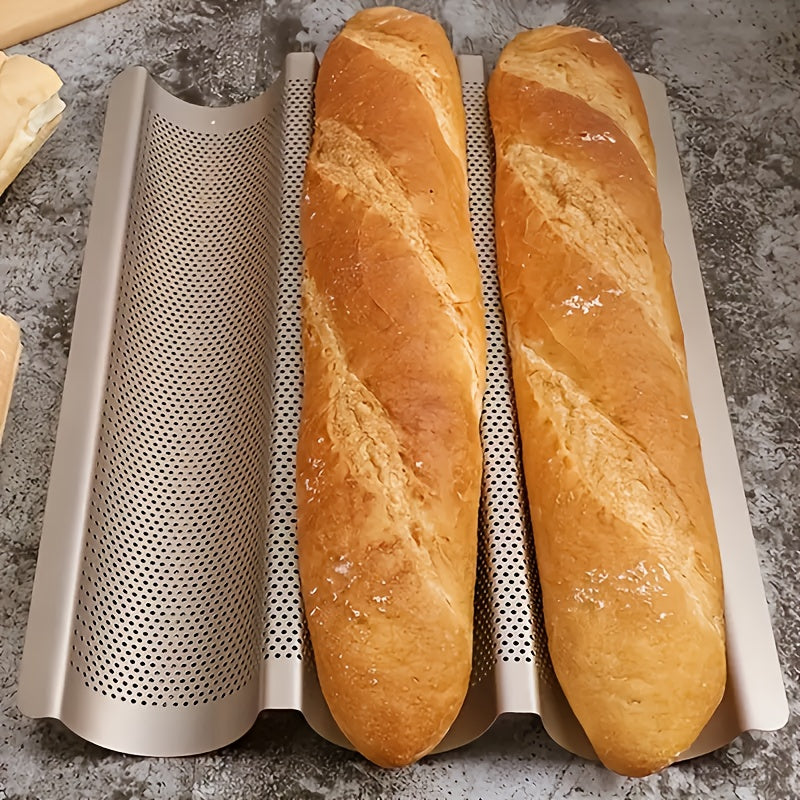 Non-stick baguette pan carbon steel oven induction-friendly baking essential