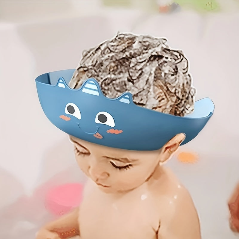 Kids Shower Cap Waterproof Shampoo Hat with Ear and Eye Protection Adjustable for Ages 3-12