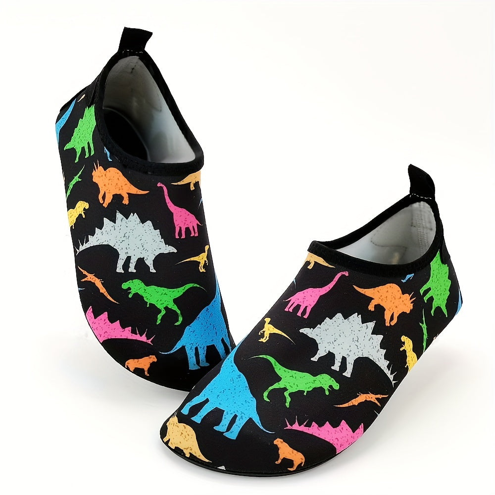 Toddler Boys Water Shoes Dinosaur Beach Sandals Lightweight Summer Swim Surfing Black Blue