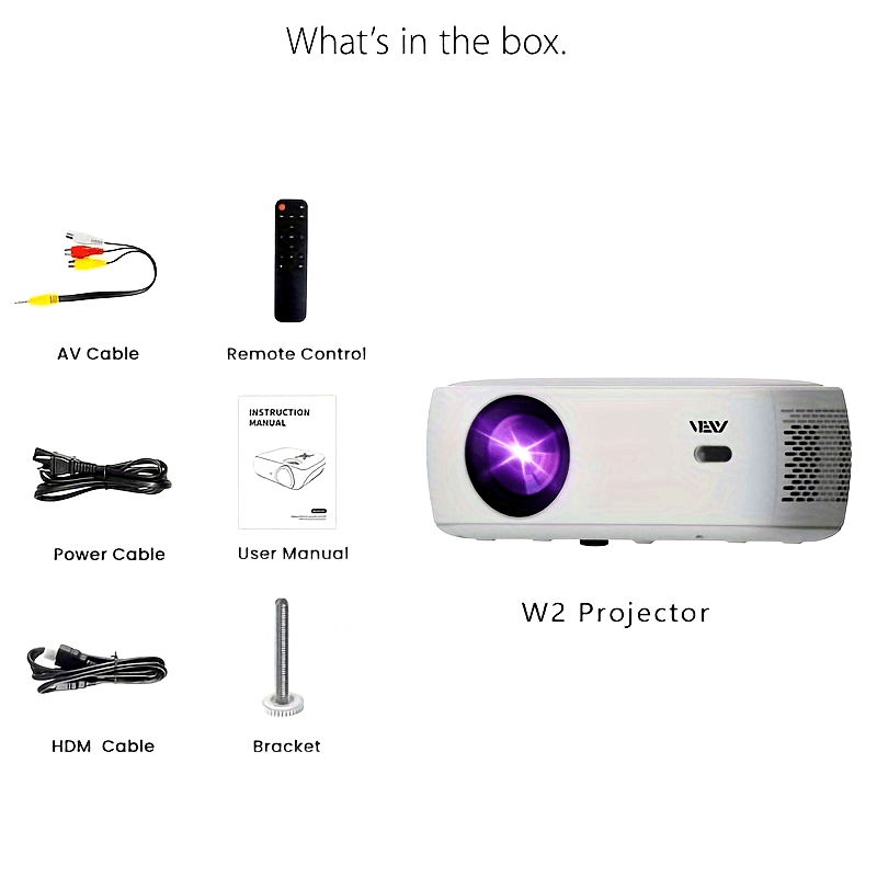 Wireless 1080P Smart Projector with WiFi, Big Screen HD Home Theater