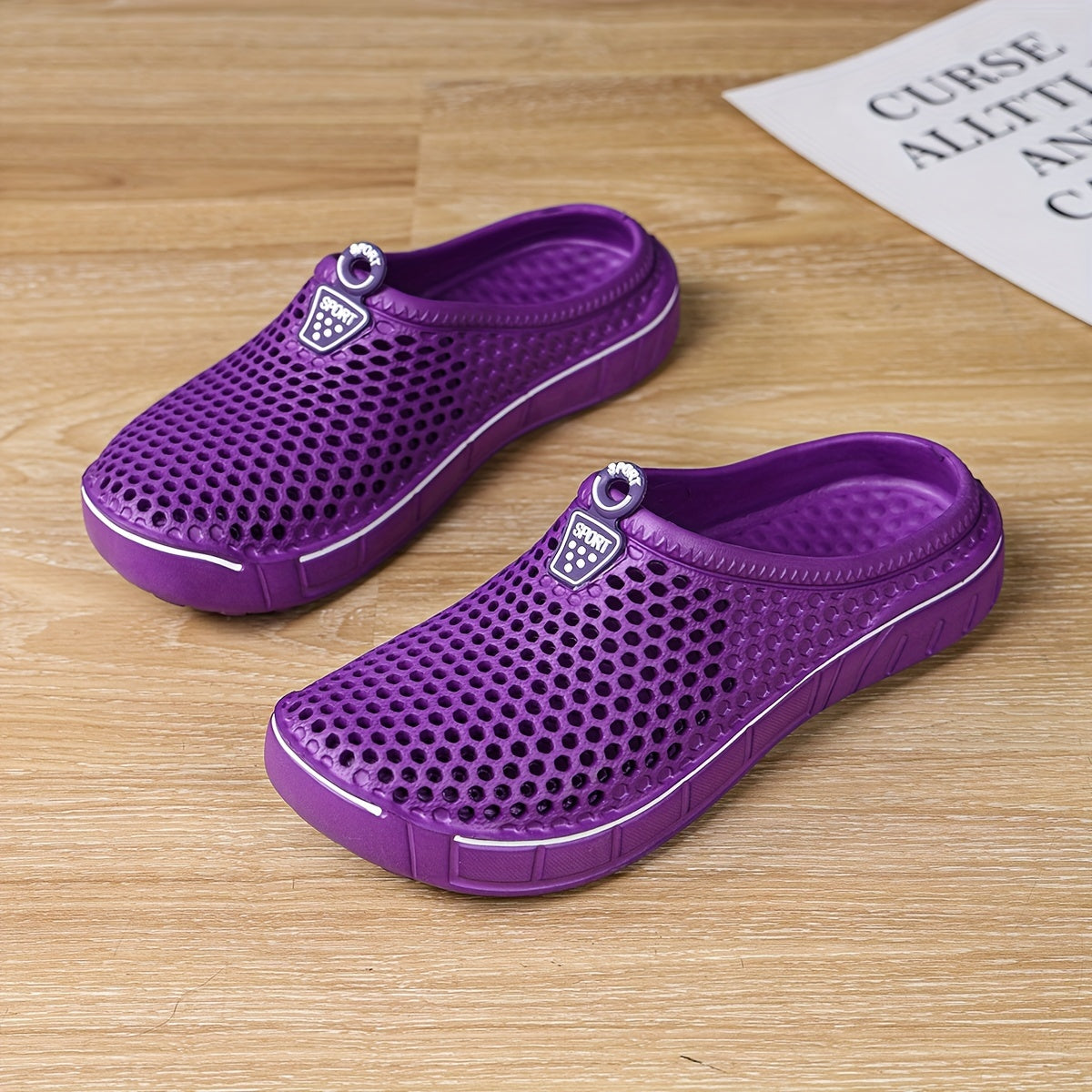 Women's EVA Slip-On Slippers Indoor Outdoor Ventilated Cushioned Shoes