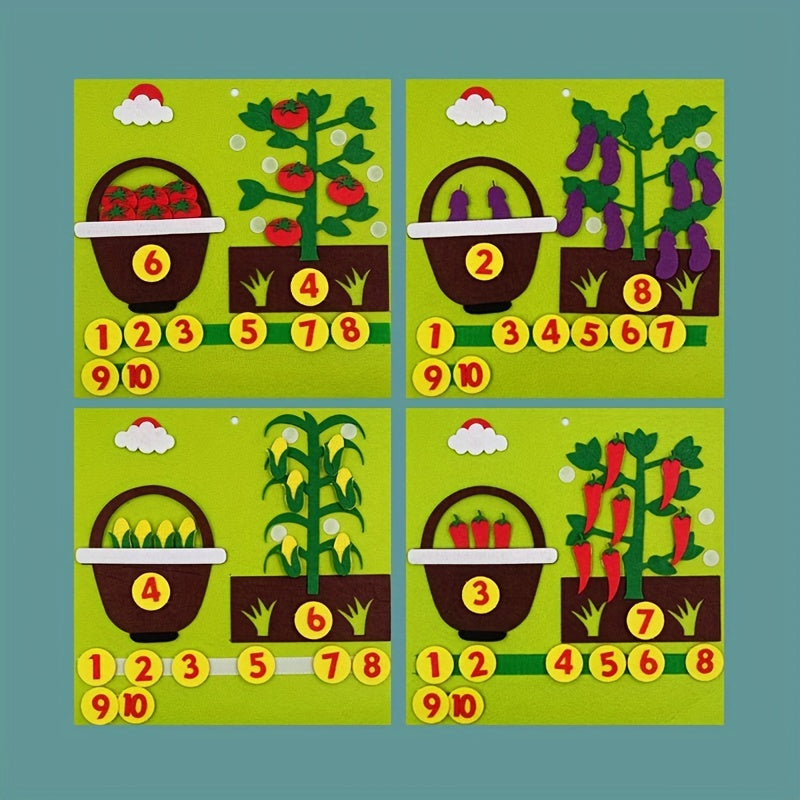 O'yin orqali ta'lim beruvchi, sabzavotlardan foydalanib raqamlar va matematikani o'rganish uchun o'quv vositalari bo'lgan, jun va to'qilmagan matodan yasalgan o'yinchoqlar.