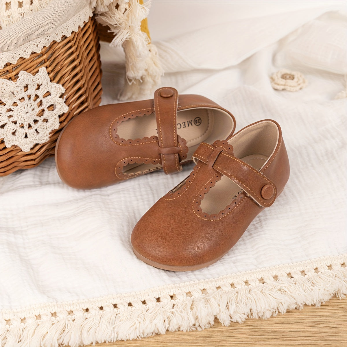 Zapatos Mary Jane para niñas, casuales, antideslizantes, para todas las estaciones, con punta redonda y adorno de picos