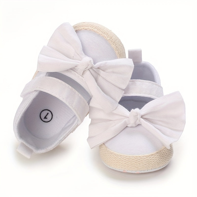 Girls Mary Jane Flats with Bow Detail Non-Slip Sole for Spring and Autumn