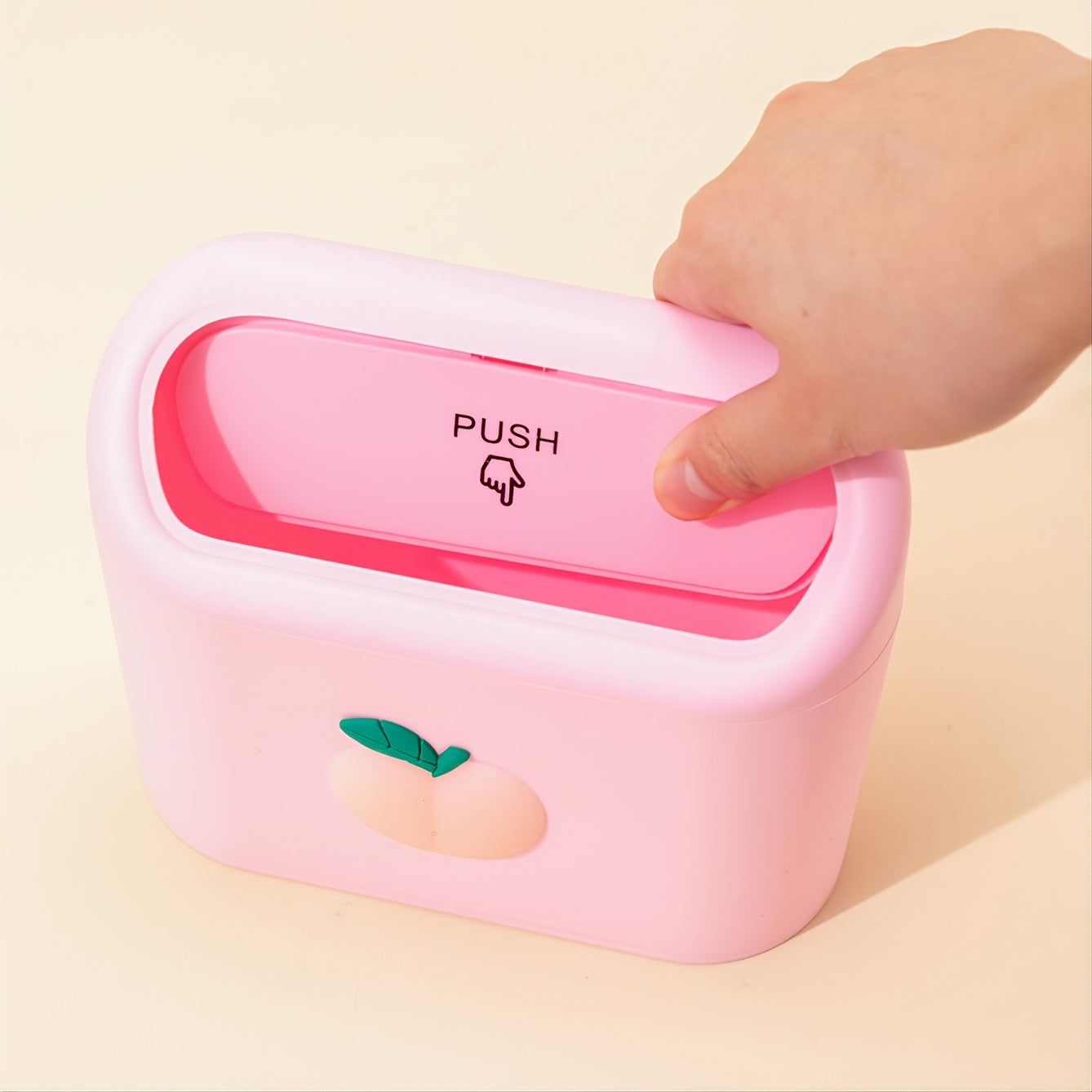 Cubo de basura de PVC con tapa abatible sellada para coche