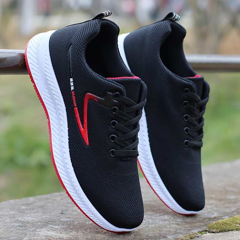 Unisex Breathable Mesh Sneakers with Non-Slip Rubber Soles for All Seasons