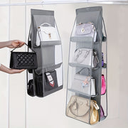 Women's Clear Hanging Organizer for Handbags Closet Storage Shelf
