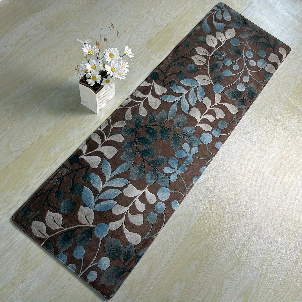 Alfombra de área botánica para sala de estar, dormitorio, pasillo. Múltiples tamaños