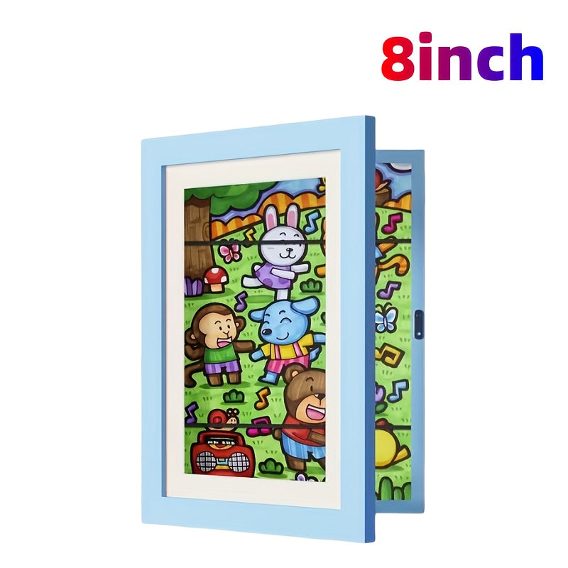 Ko'p funksiyali magnit san'at ko'rsatish ramkasi - oldindan ochiladigan, mustahkam yog'och, plakatlar, fotosuratlar va rasmlar uchun gorizontal yoki vertikal osiladi - zamonaviy qora, bezatish va sovg'a berish uchun ajoyib.