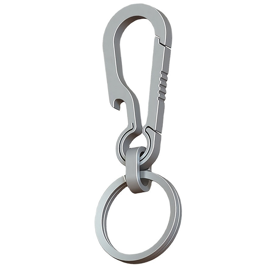 Men's Titanium Key Chain Bottle Opener Carabiner Unisex 1 Piece