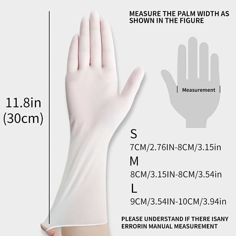 50 Waterproof Nitrile Gloves Latex Powder-Free for Cleaning Kitchen Car Tattoo