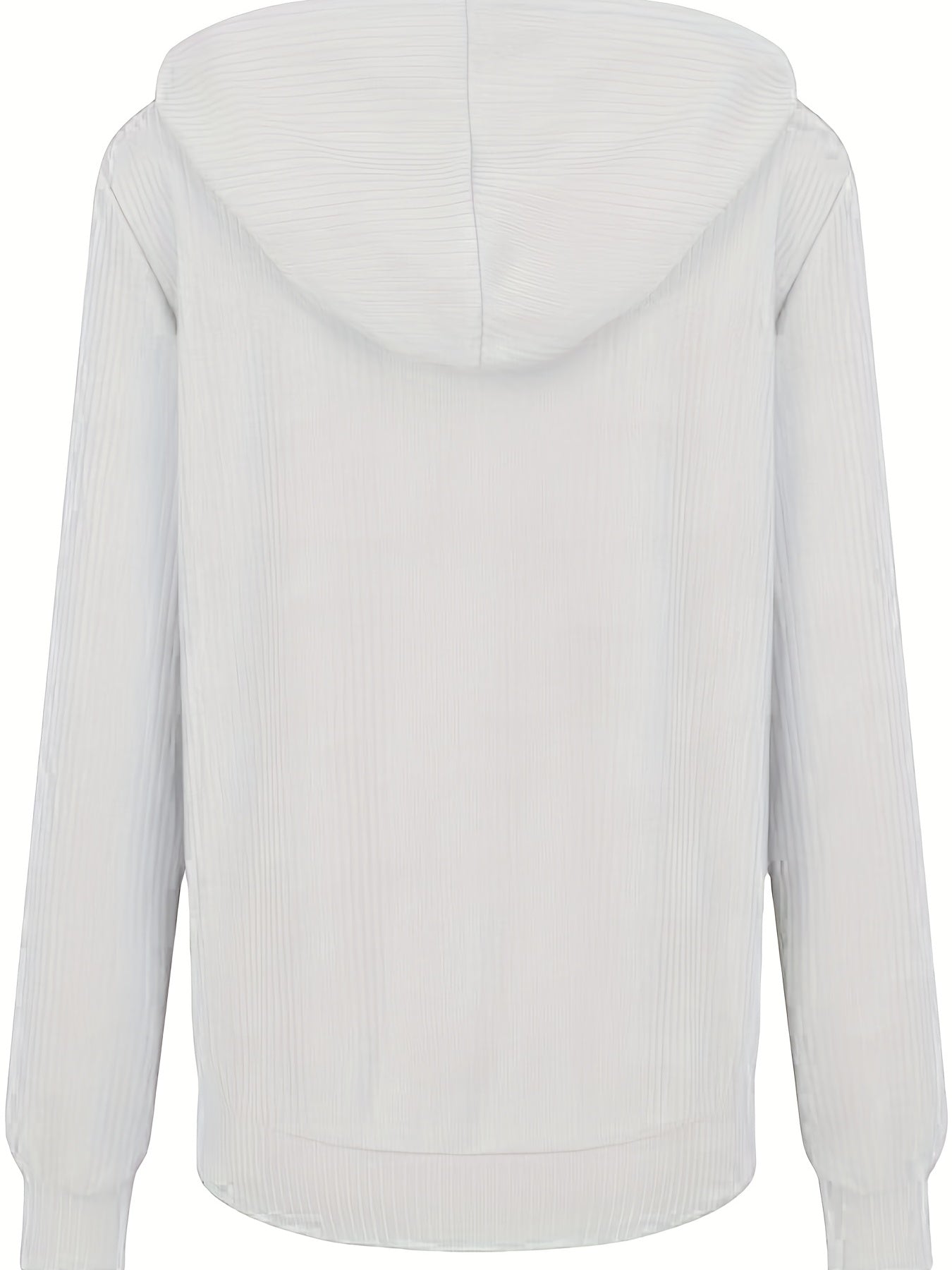 Plus Size Women's Autumn Winter Striped Hoodie with Zipper Long Sleeve Pullover