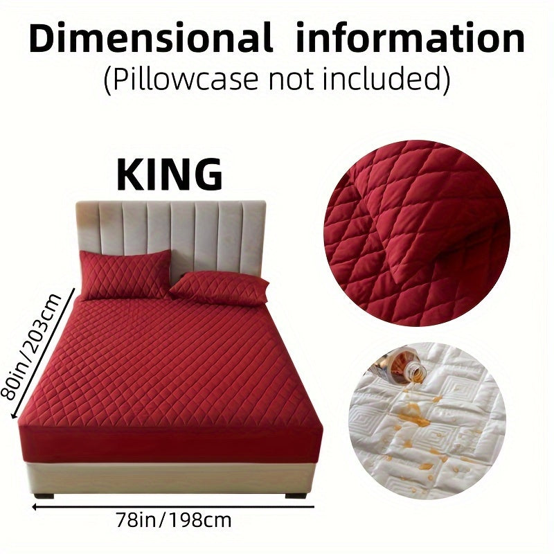 Suv o'tkazmaydigan yostiq himoyachisi, bir-biriga qo'shilgan rangli qatlamli dizayn, suv o'tkazmaydigan, sirpanmaydigan yotoq qoplami