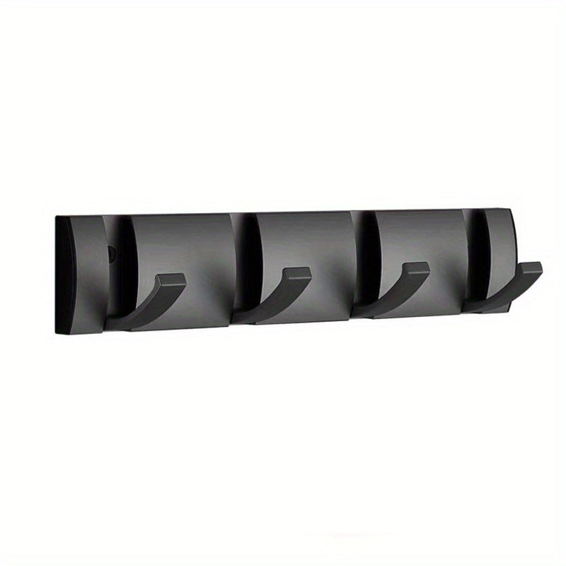 Black Foldable Wall Hook for Towels and Bathroom or Kitchen Storage