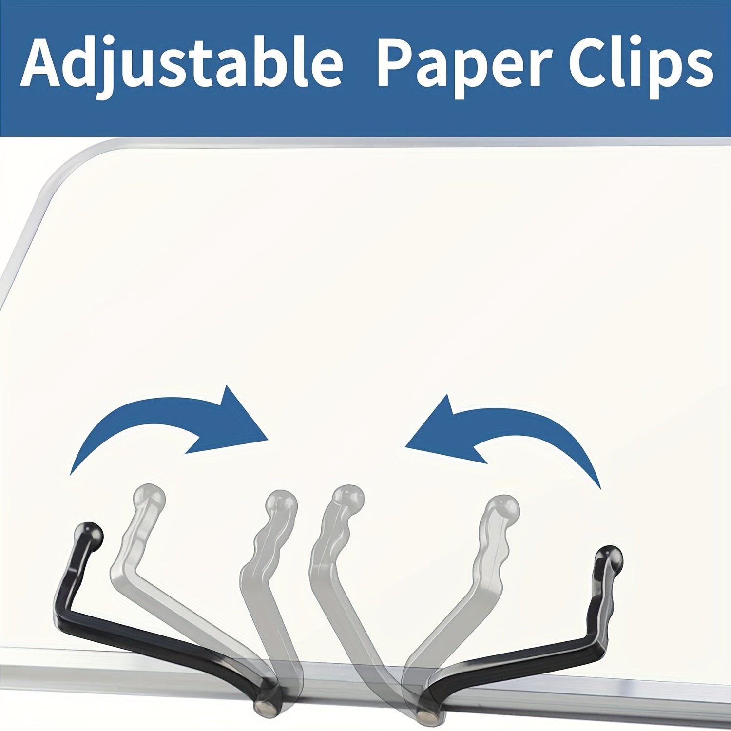 Lightweight Aluminum Book Stand with Adjustable Height and Flexible Paper Clips for Tablets Magazines and Documents