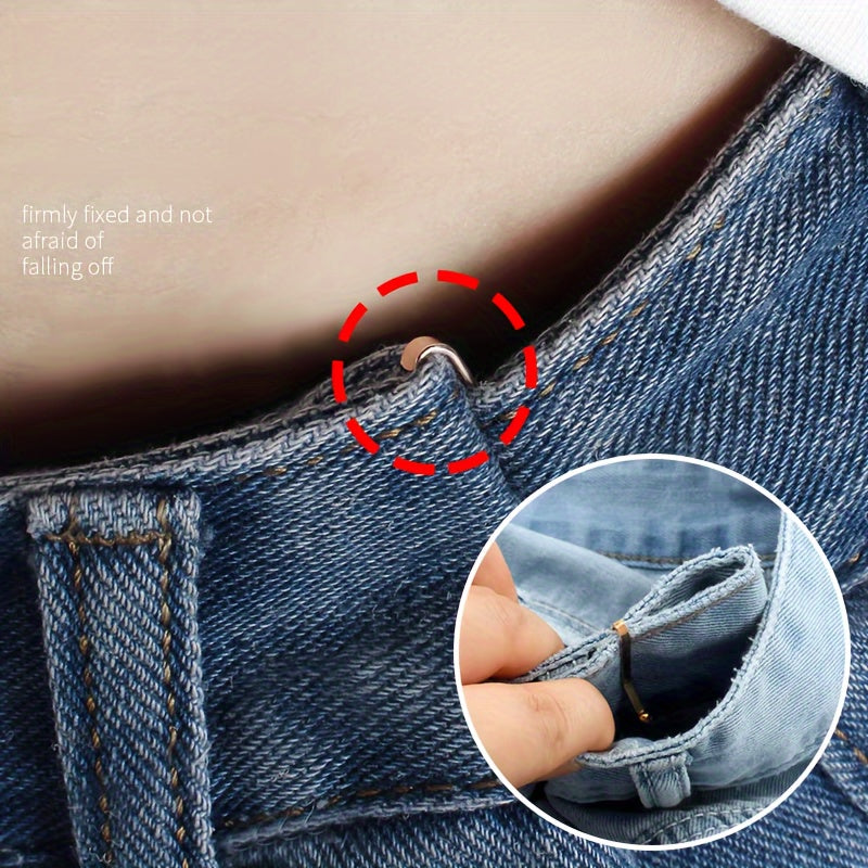 Set of 4 Gold Safety Pins for Scarves, Shirts, Pants, Cuffs, Versatile